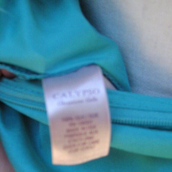 Calypso St. Barth Womens Blue Green Silk Mini Dress - Picture 6 of 7